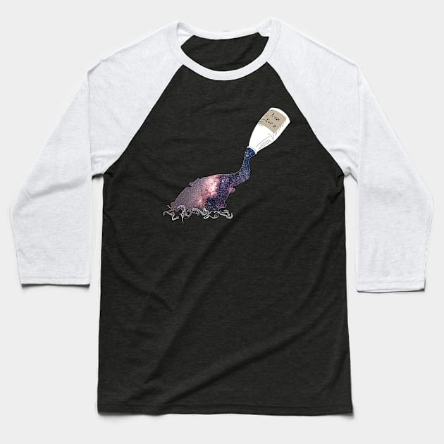 Milky way Baseball T-Shirt by creakraft